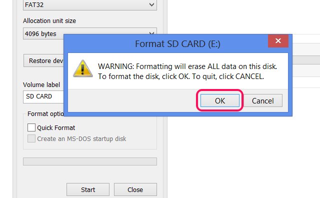 how to format to fat16